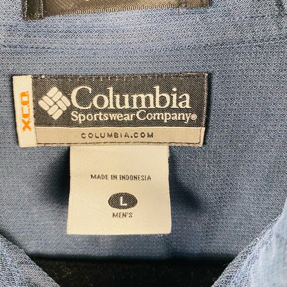 Men's Columbia XCO Dark Green Shirt  Button Front Size Large - Picture 2 of 5